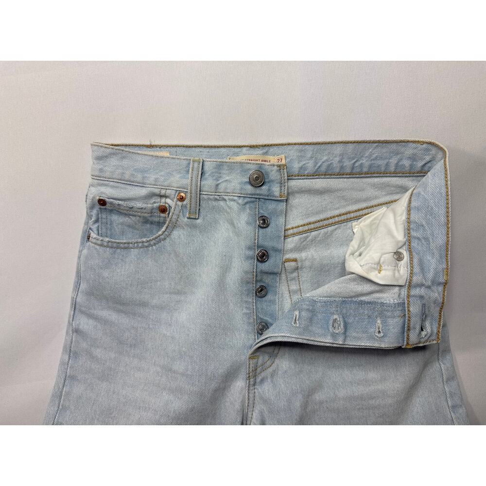 Levi's Women's Button Fly Ribcage Straight Ankle Blue Jeans - Size 27x27 (28x27) - Picture 2 of 8
